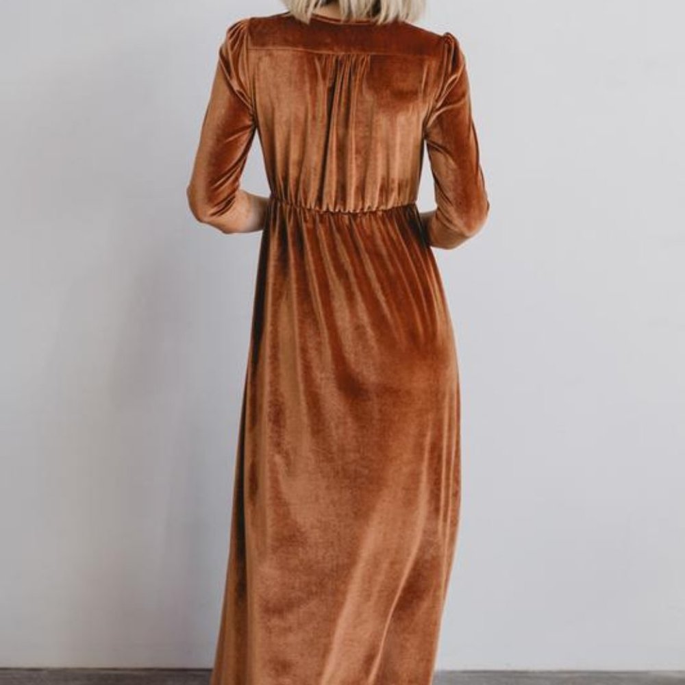Baltic Born Velvet Maxi Dress - Spice color